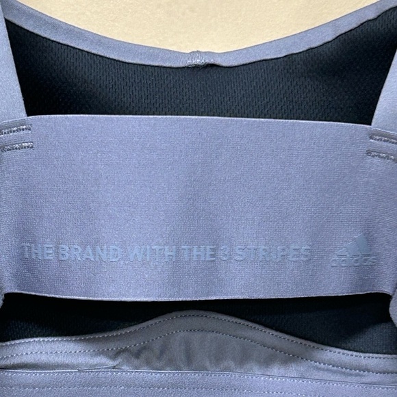 adidas Women's Yoga Studio Light Support Bra   HL6108 TRACE GREY Size 2XS D-DD - Picture 3 of 6